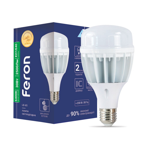 Светодиодная лампа Feron LB-65 30Вт E27-E40 6400K