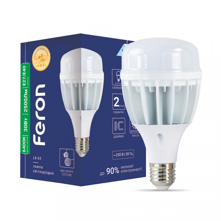 Світлодіодна лампа Feron LB-65 30Вт E27-E40 6400K