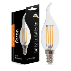 Светодиодная лампа Feron Filament LB-59 4Вт E14 2700K свеча на ветру
