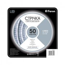 Світлодіодна стрічка Feron LS603 12В 4.8Вт/м білий