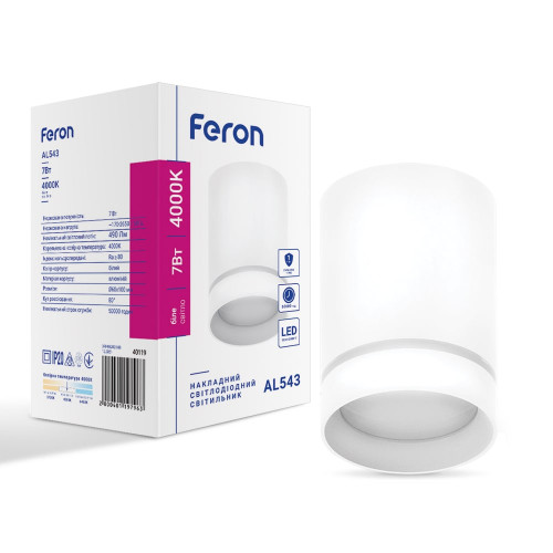 Светодиодный накладной светильник Feron AL543 7Вт 4000K белый