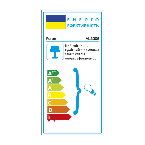 Накладний світильник Feron AL8005 під лампу чорний
