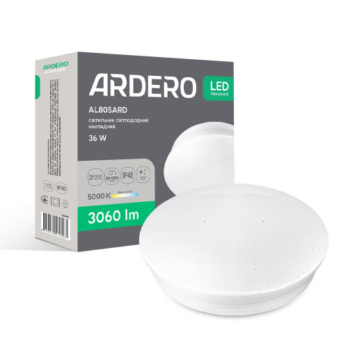 Світлодіодний накладний світильник Ardero AL805ARD 36Вт 5000K білий