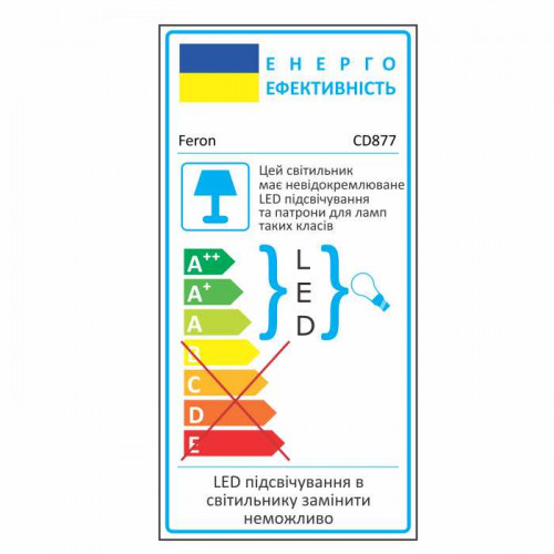 Встроенный светильник Feron CD877 под лампу с подсветкой прозрачный