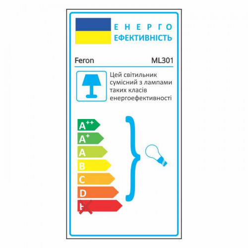 Накладной светильник Feron ML301 под лампу белый