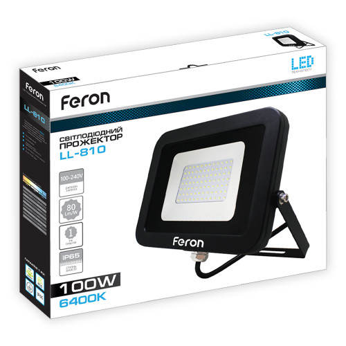 Светодиодный прожектор Feron LL-810 100Вт 6400K черный