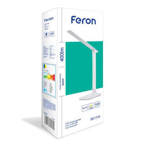 Светодиодный настольный светильник Feron DE1725 9Вт 4000K белый