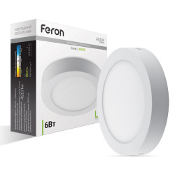 Світлодіодний накладний світильник Feron AL504 6Вт 4000K білий