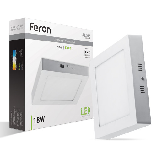 Світлодіодний накладний світильник Feron AL505 18Вт 4000K білий