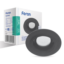 Встроенный поворотный светильник Feron DL8340 под лампу черный