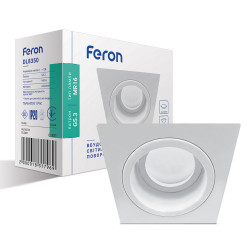 Встроенный поворотный светильник Feron DL8350 под лампу белый
