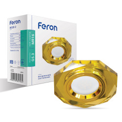 Встроенный светильник Feron 8020-2 под лампу желтый золото