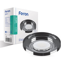 Встроенный светильник Feron 8060-2 под лампу серый серебро
