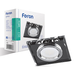 Встроенный светильник Feron 8170-2 под лампу серый серебро