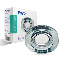 Встроенный светильник Feron 8080-2 под лампу прозрачный