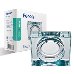 Встроенный светильник Feron 8180-2 под лампу прозрачный