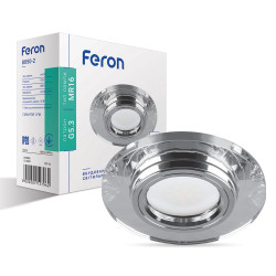 Встроенный светильник Feron 8050-2 под лампу серебро