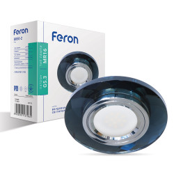 Встроенный светильник Feron 8050-2 под лампу серый серебро