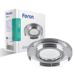 Встроенный светильник Feron 8060-2 под лампу серебро