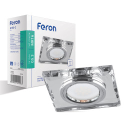 Встроенный светильник Feron 8150-2 под лампу серебро