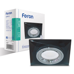 Встроенный светильник Feron 8150-2 под лампу серый серебро