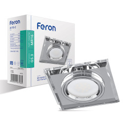 Встроенный светильник Feron 8170-2 под лампу серебро
