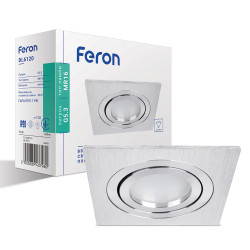 Встроенный светильник Feron DL6120 под лампу серебро