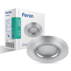 Встроенный светильник Feron CD8060 под лампу с подсветкой хром