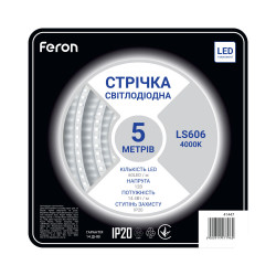 Світлодіодна стрічка Feron LS606 12В 7.2Вт/м 4000K
