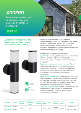 Ardero DH0141ARD та DH0142ARD