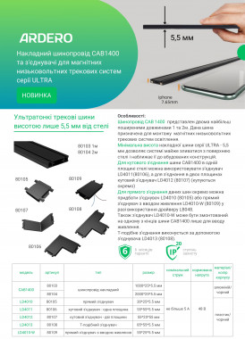 Ardero ULTRA шинопровід CAB1400