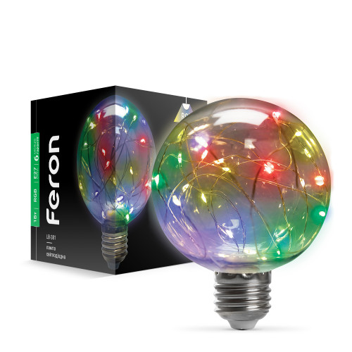 Светодиодная лампа Feron LB-381 1Вт E27 RGB