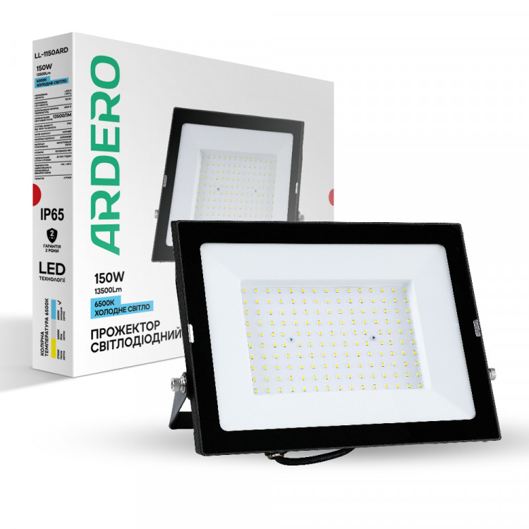 Светодиодный прожектор Ardero LL-1150ARD 150Вт 6500K черный