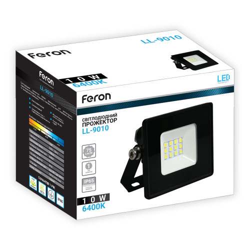 Светодиодный прожектор Feron LL-9010 10Вт 6400K черный