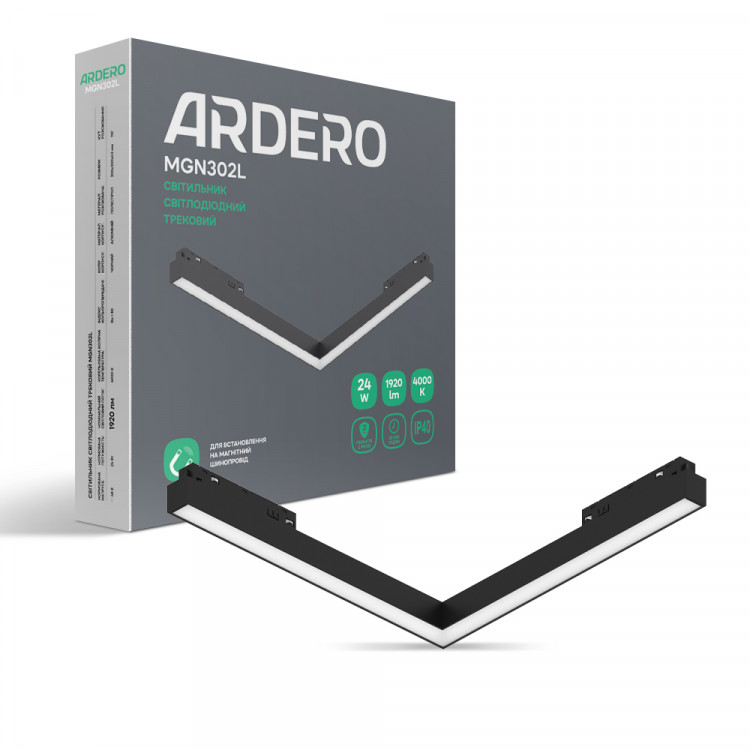 Светодиодный магнитный трековый светильник Ardero MGN302L 24Вт 4000K черный